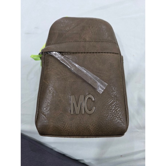 MilanChiva MC Brown Faux Leather Crossbody Sling‎ Bag Urban Streetwear Style - Picture 5 of 8